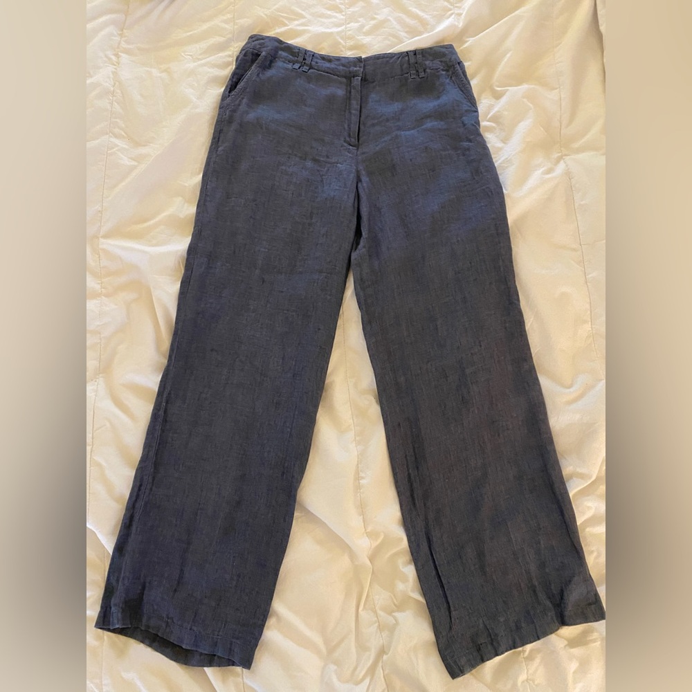 Monsoon London 100% Linen Wide Leg Pants
